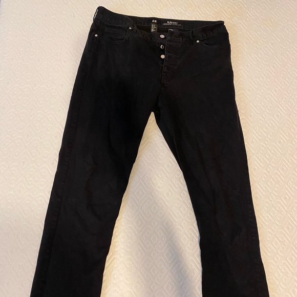 H&M Black Jeans Slim Straight - Picture 1 of 3